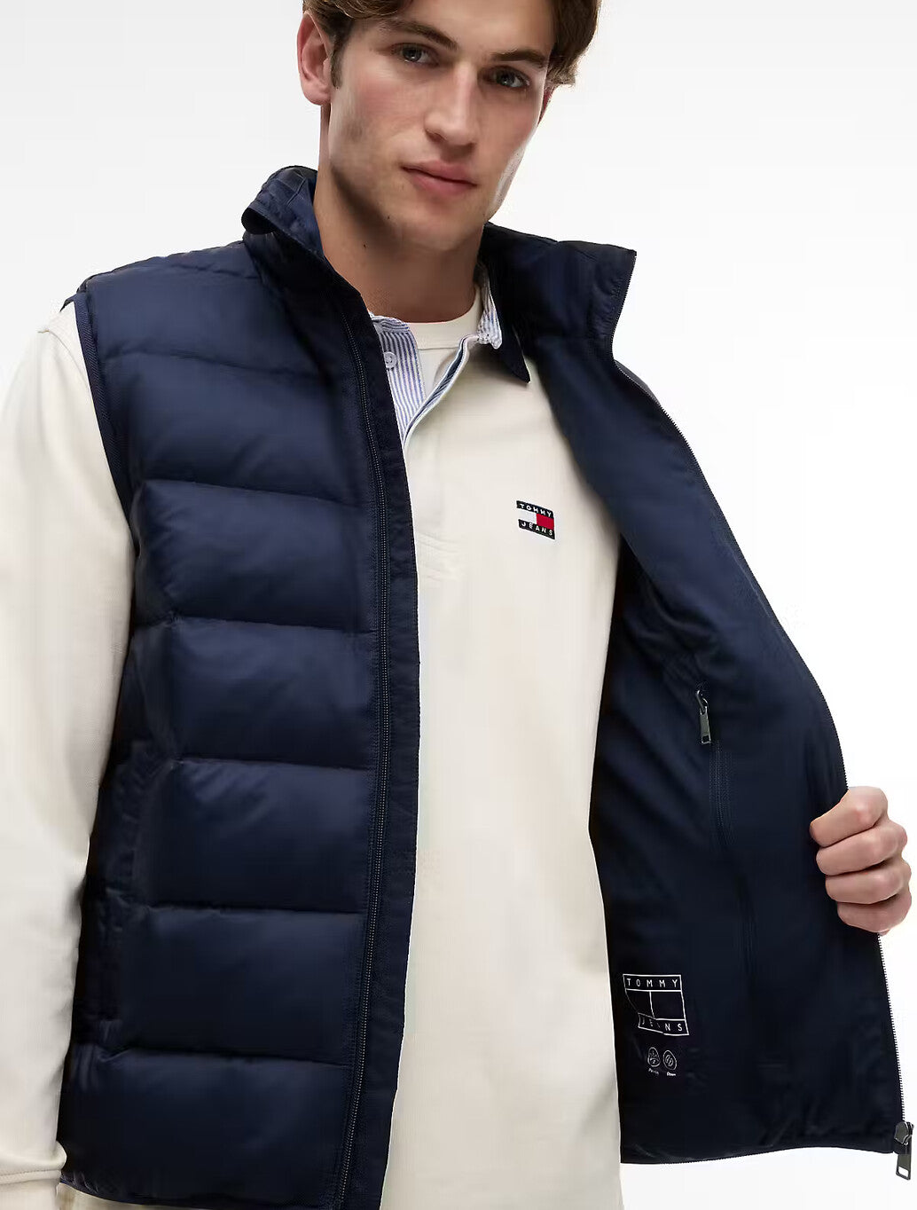 Tommy Jeans Packable Lightweight Down Gilet in Dark Blue