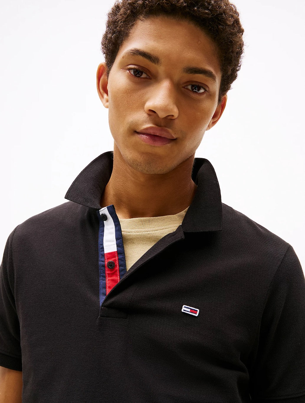 Tommy Jeans - Pure Cotton Slim Fit Polo Shirt - Black