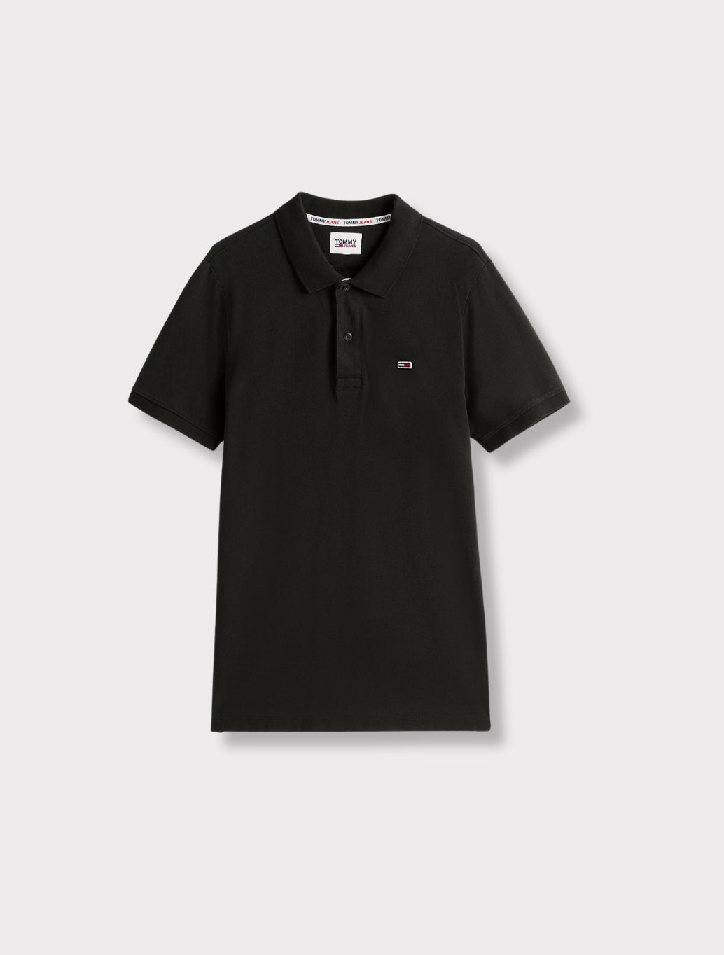 Tommy Jeans - Pure Cotton Slim Fit Polo Shirt - Black