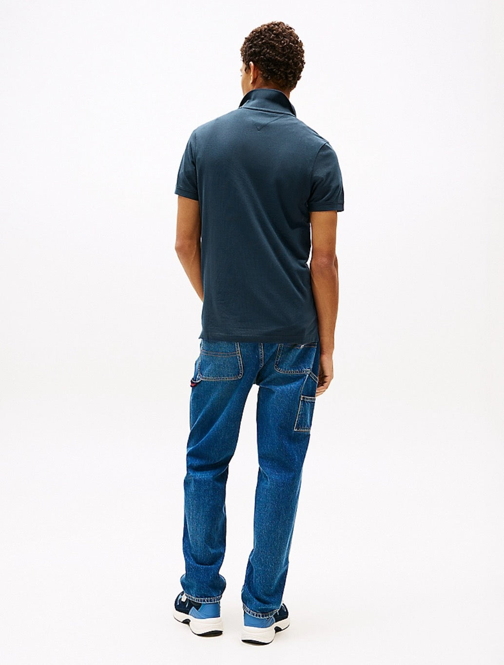 Tommy Jeans - Pure Cotton Slim Fit Polo Shirt - Navy