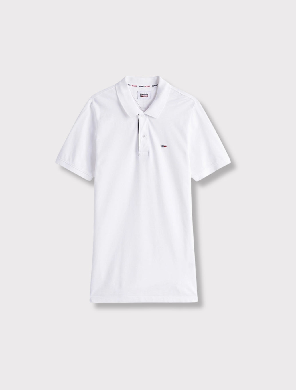 Tommy Jeans - Pure Cotton Slim Fit Polo Shirt - White