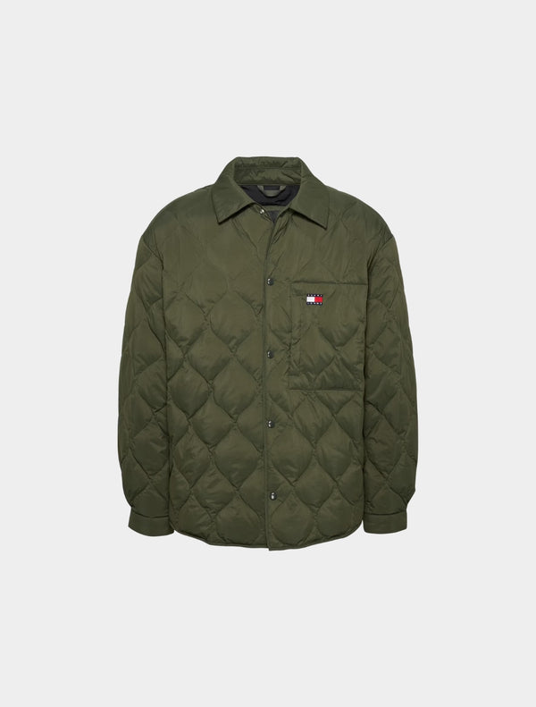 Tommy Jeans - Quilted Down Casual Shacket - Khaki