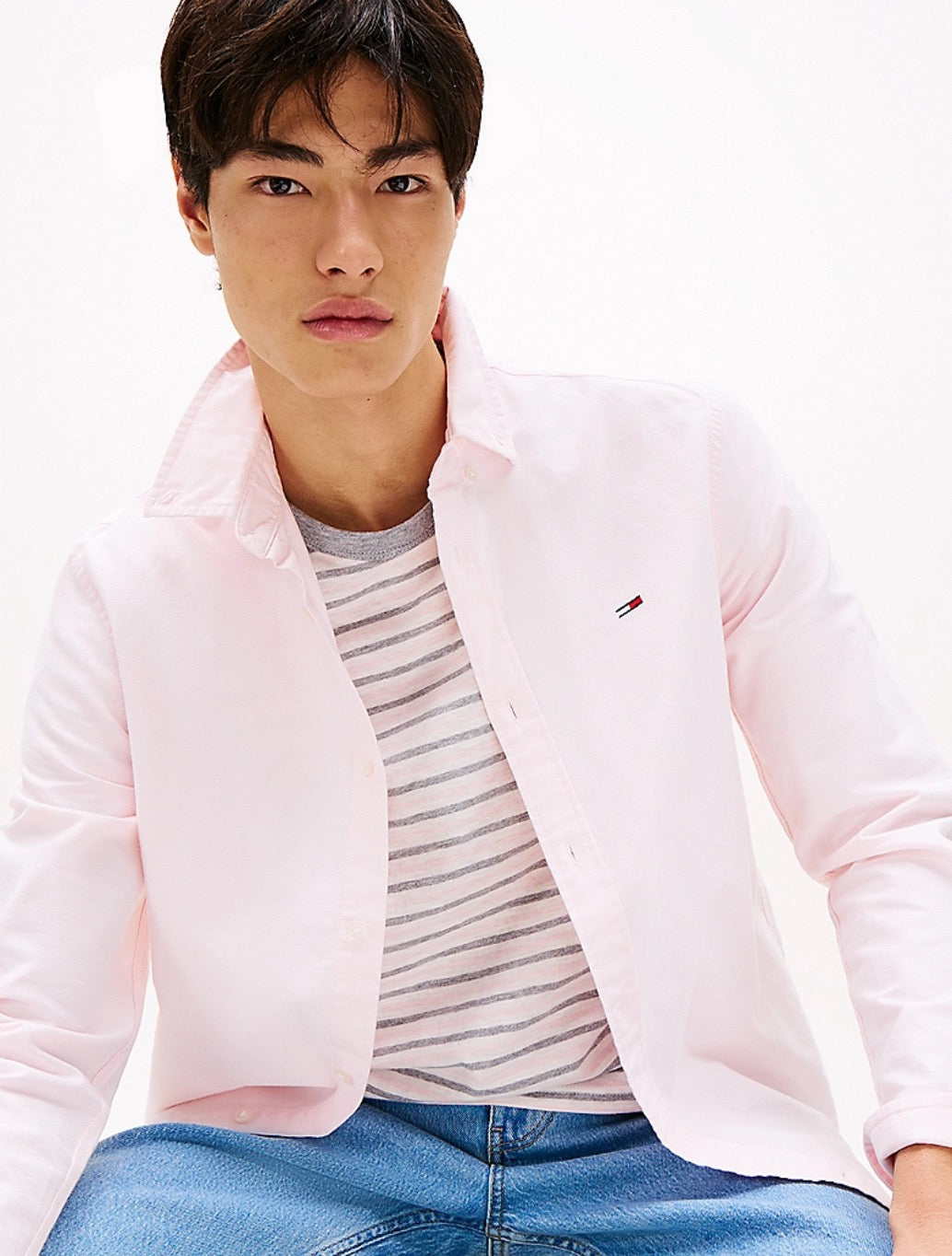 Tommy Jeans - Regular Fit Button Down Oxford Shirt - Pink