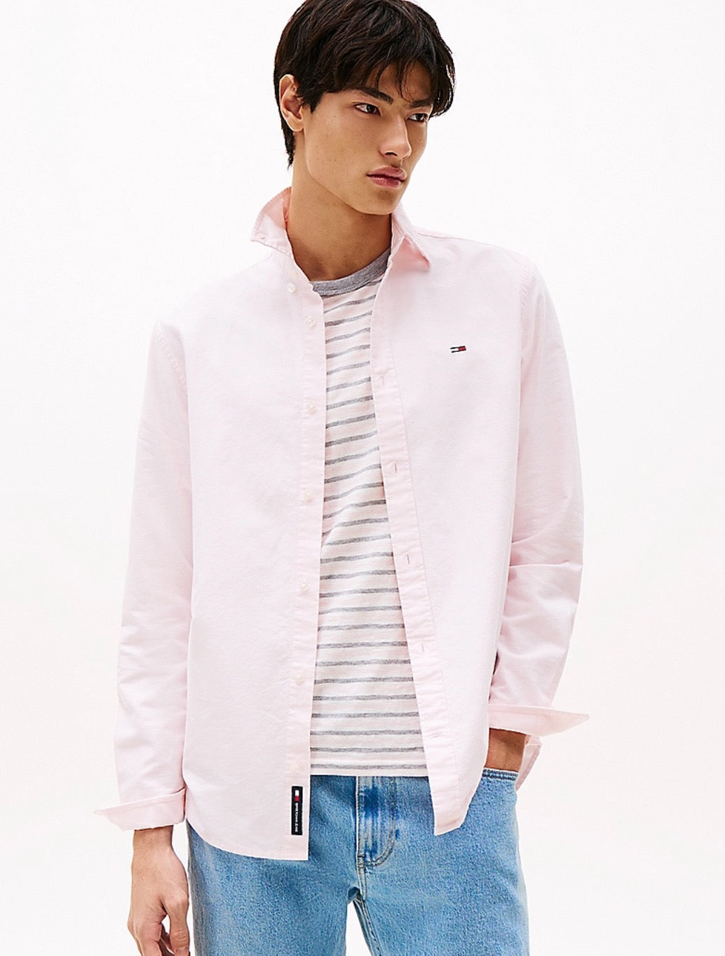 Tommy Jeans - Regular Fit Button Down Oxford Shirt - Pink