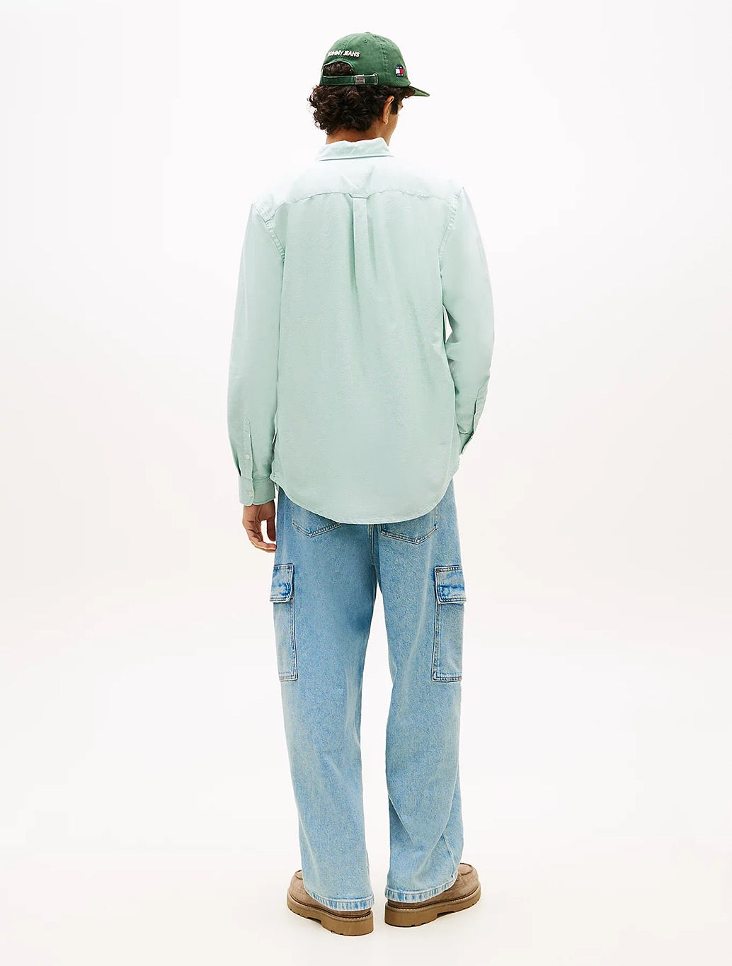 Tommy Jeans - Regular Fit Flag Embroidery Oxford Shirt - Mint Green
