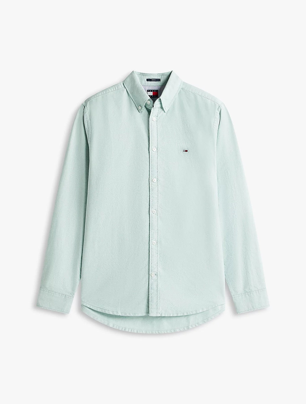 Tommy Jeans - Regular Fit Flag Embroidery Oxford Shirt - Mint Green
