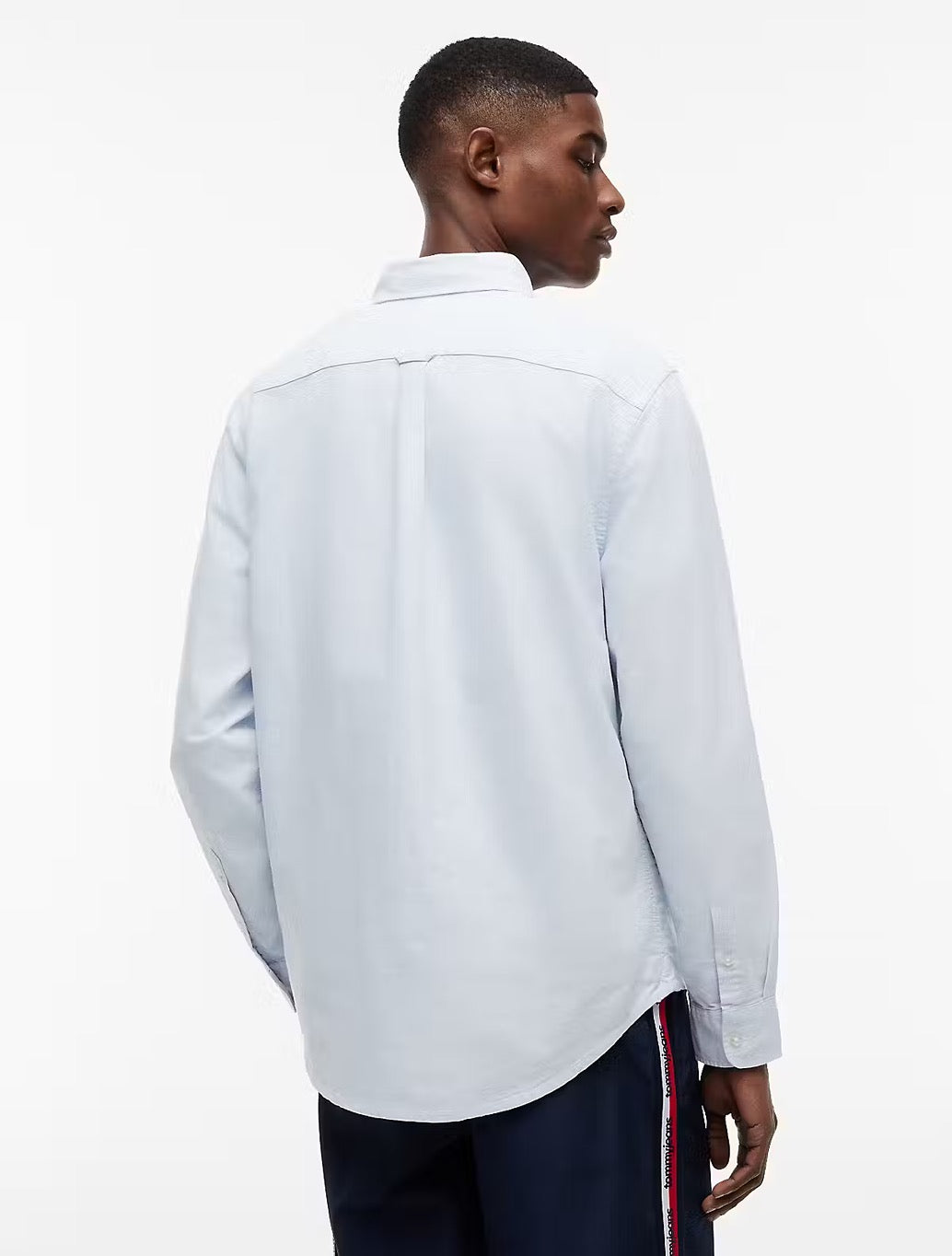 Tommy Jeans - Regular Fit Flag Embroidery Oxford Shirt - Pale Blue