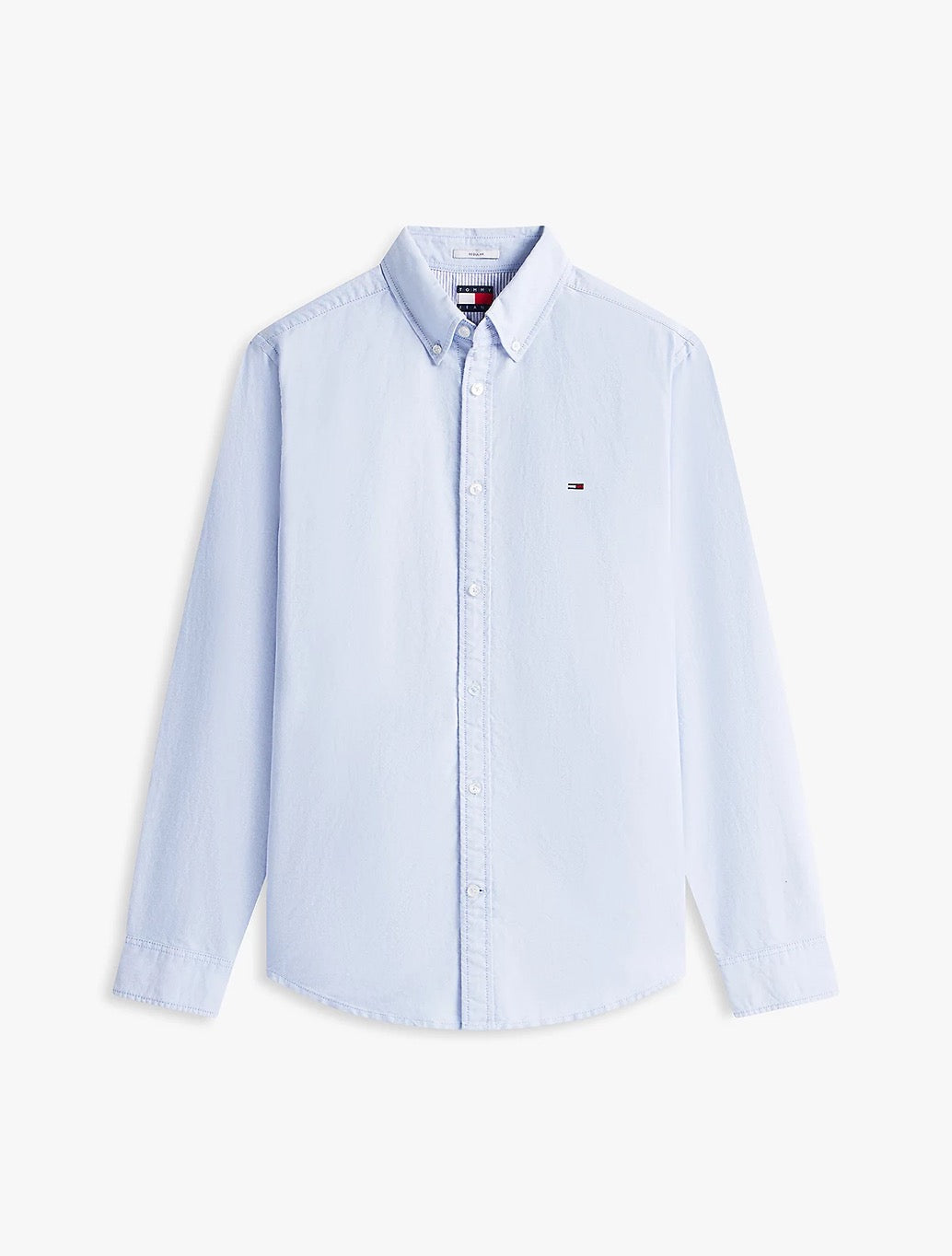 Tommy Jeans - Regular Fit Flag Embroidery Oxford Shirt - Light Blue