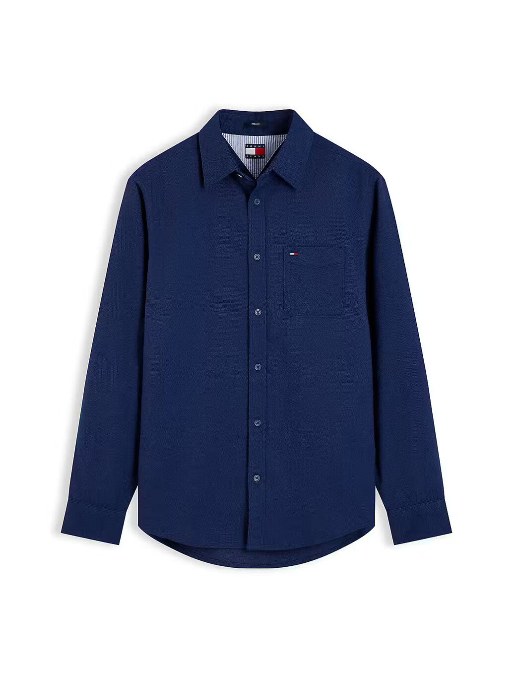 Tommy Jeans Regular Fit Flannel Shirt in Dark Blue