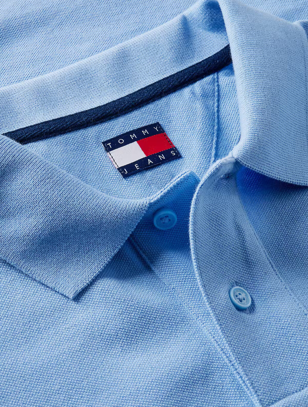 Tommy Jeans Regular Fit Polo Shirt in Blue
