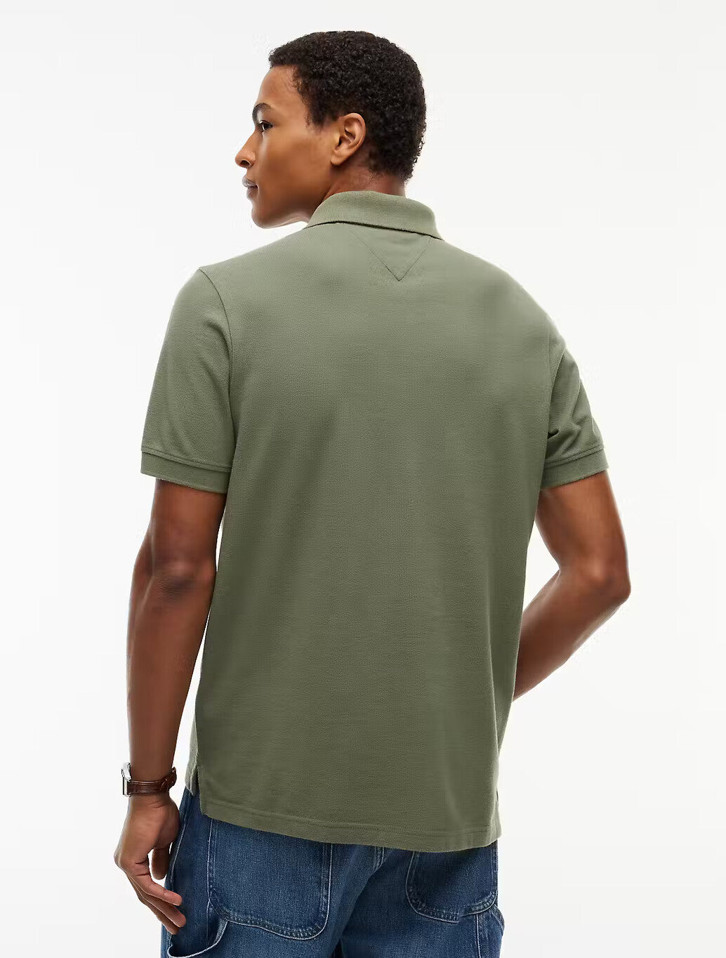 Tommy Jeans Regular Fit Polo Shirt in Khaki