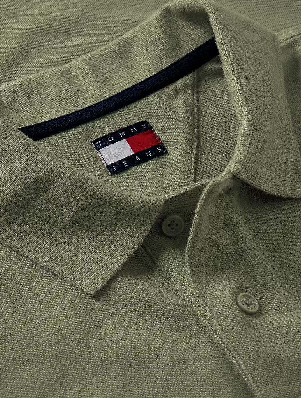 Tommy Jeans Regular Fit Polo Shirt in Khaki