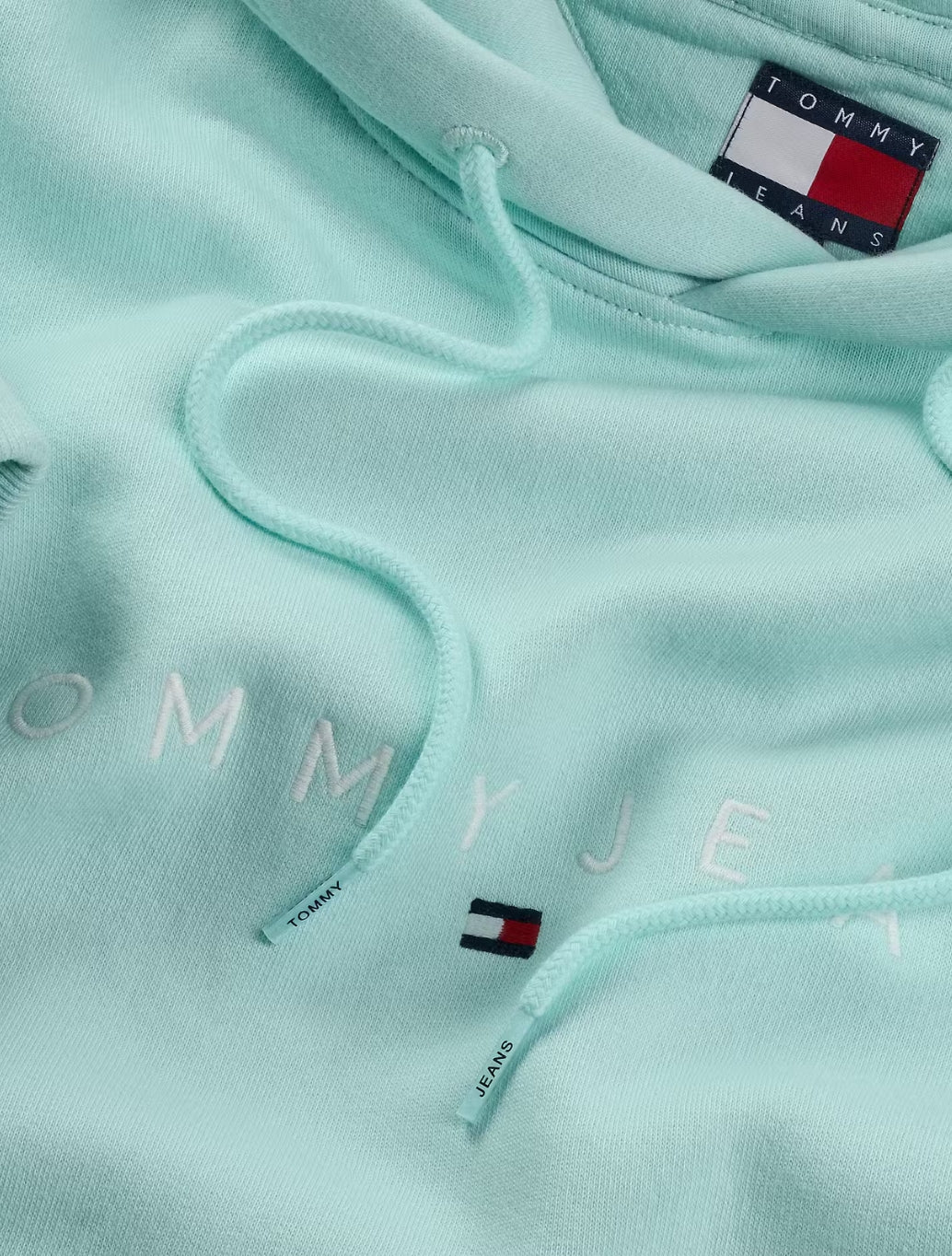 Tommy Jeans - Regular Linear Logo Hoodie - Mint Green