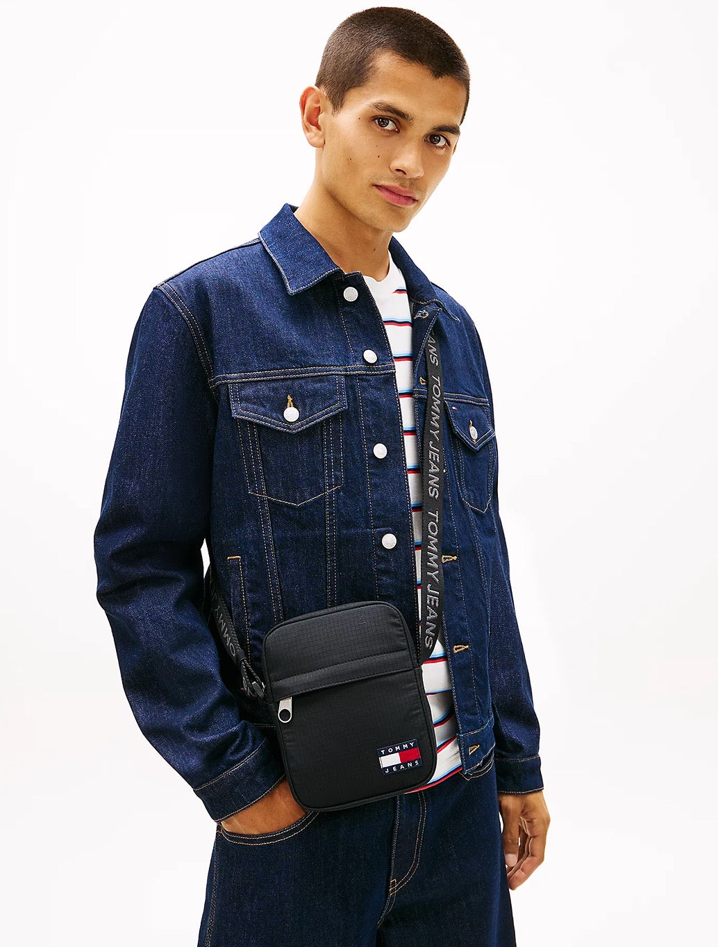 Tommy Jeans Ripstop Reporter Bag in Black