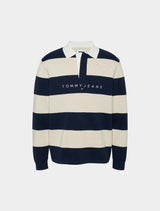 Tommy Jeans - Knit Rugby Top - Navy Stripe