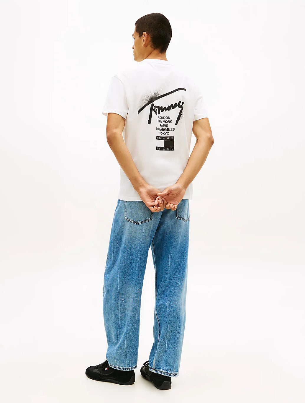 Tommy Jeans - Signature Back Logo Jersey T-Shirt - White