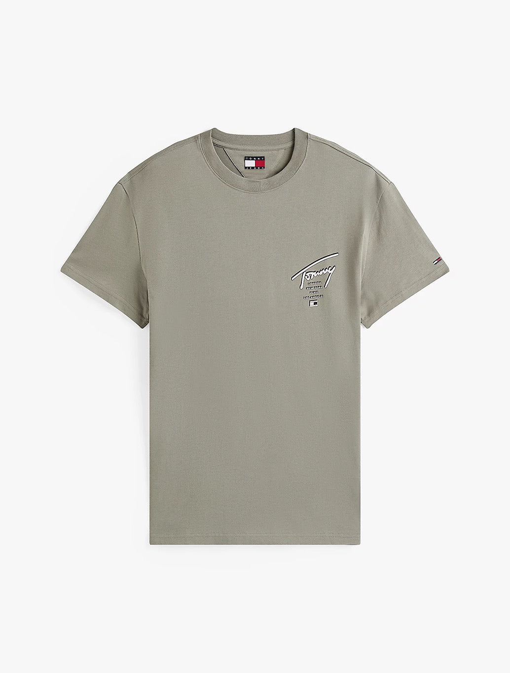 Tommy Jeans - Signature Back Logo Jersey T-Shirt - Khaki