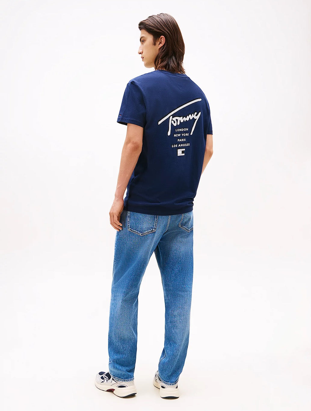 Tommy Jeans - Signature Back Logo Jersey T-Shirt - Navy