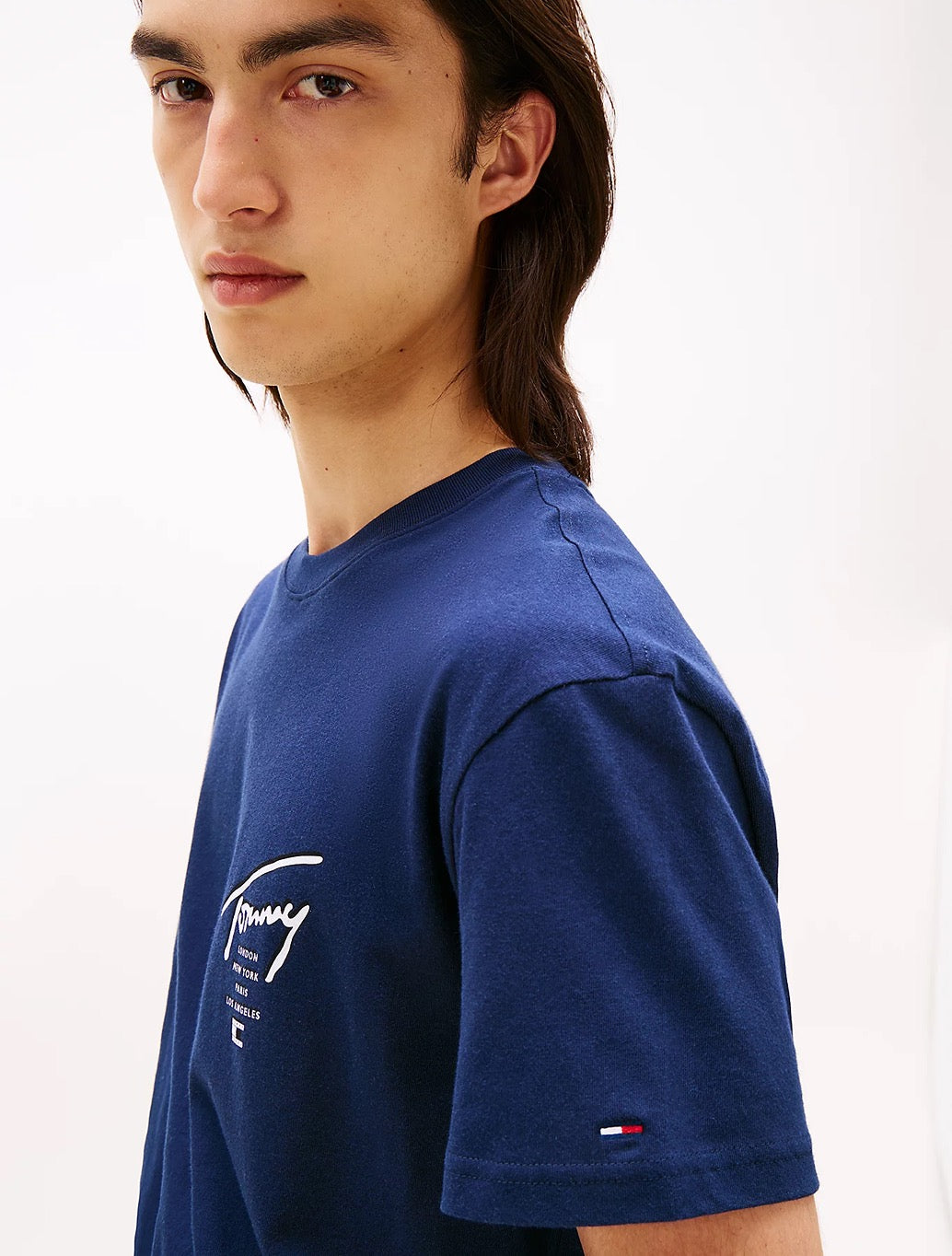 Tommy Jeans - Signature Back Logo Jersey T-Shirt - Navy
