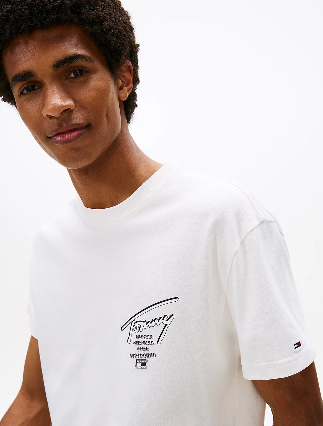 Tommy Jeans - Signature Back Logo Jersey T-Shirt - Off White