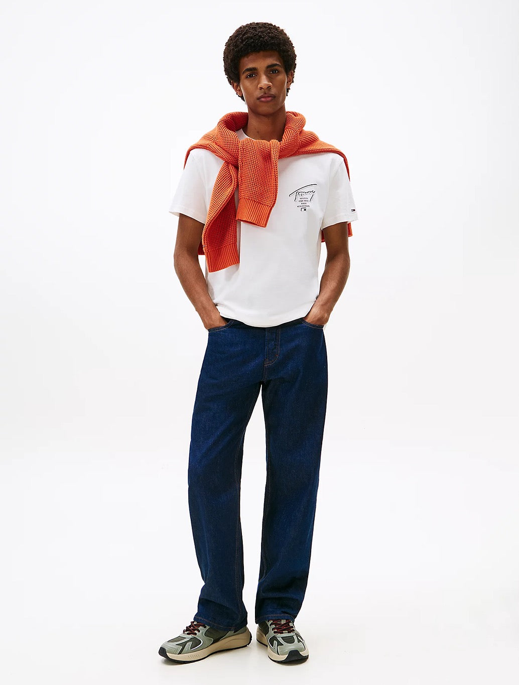 Tommy Jeans - Signature Back Logo Jersey T-Shirt - Off White