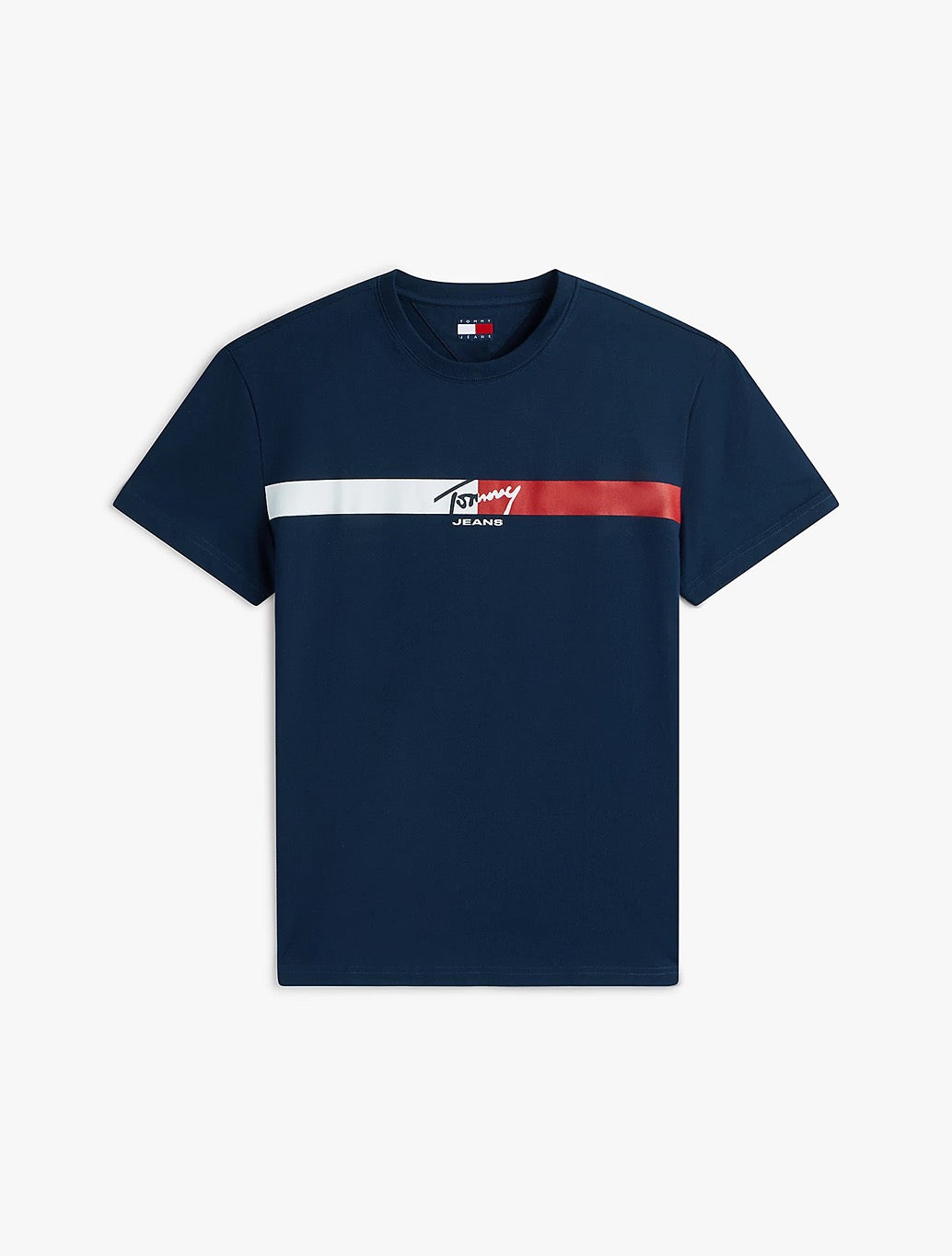 Tommy Jeans - Signature Logo Jersey T-Shirt - Navy