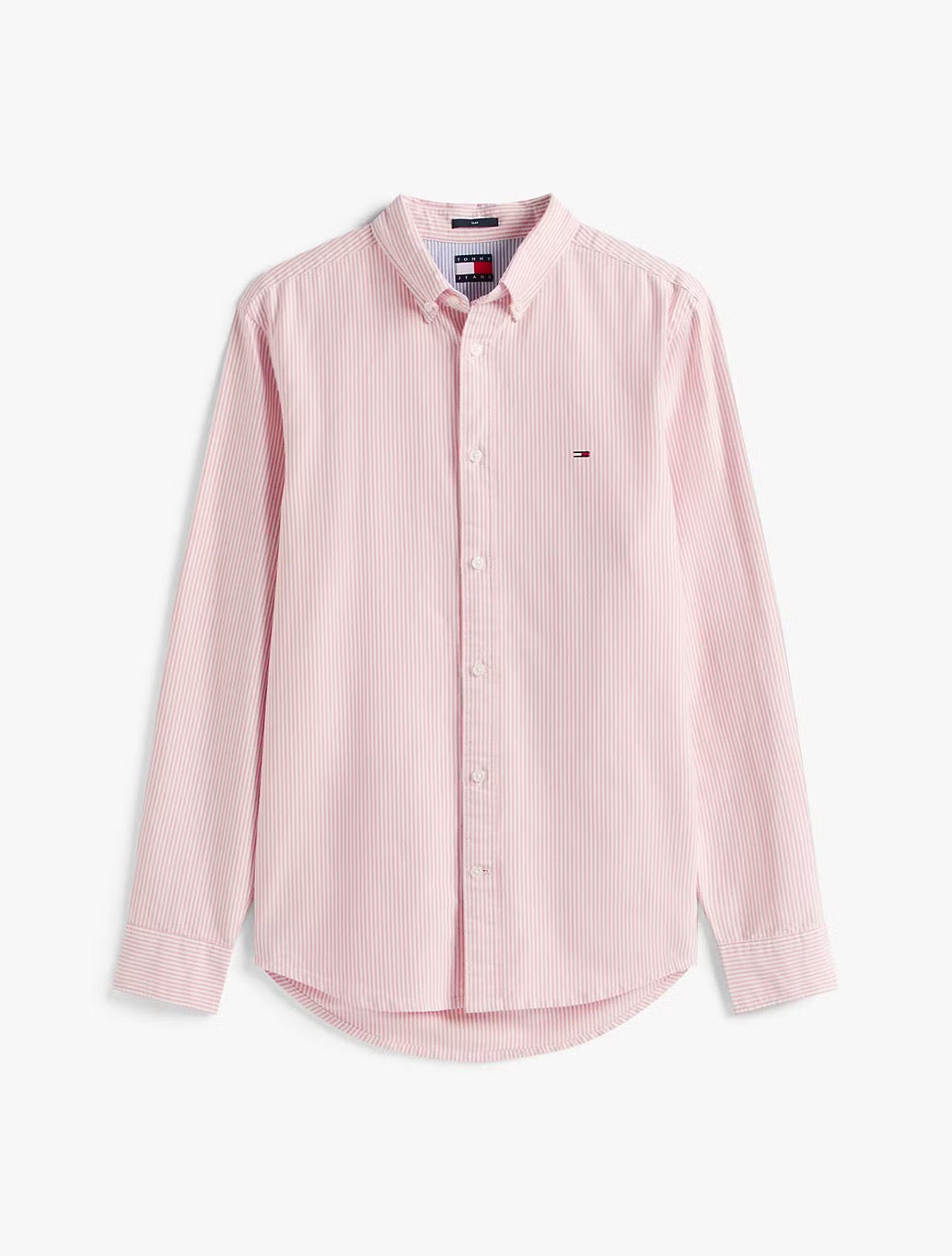 Tommy Jeans - Slim Fit Oxford Stripe Shirt - Pink
