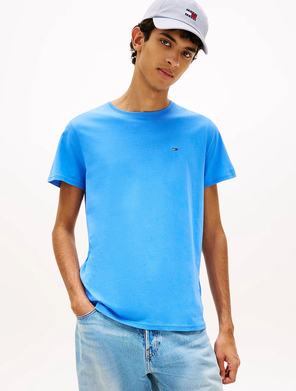Tommy Jeans Extra Slim Fit T-Shirt in Light Blue