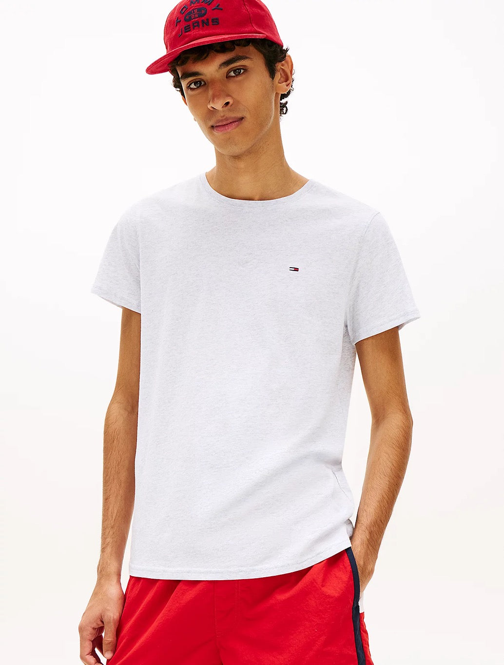 Tommy Jeans Extra Slim Fit T-Shirt in Light Grey