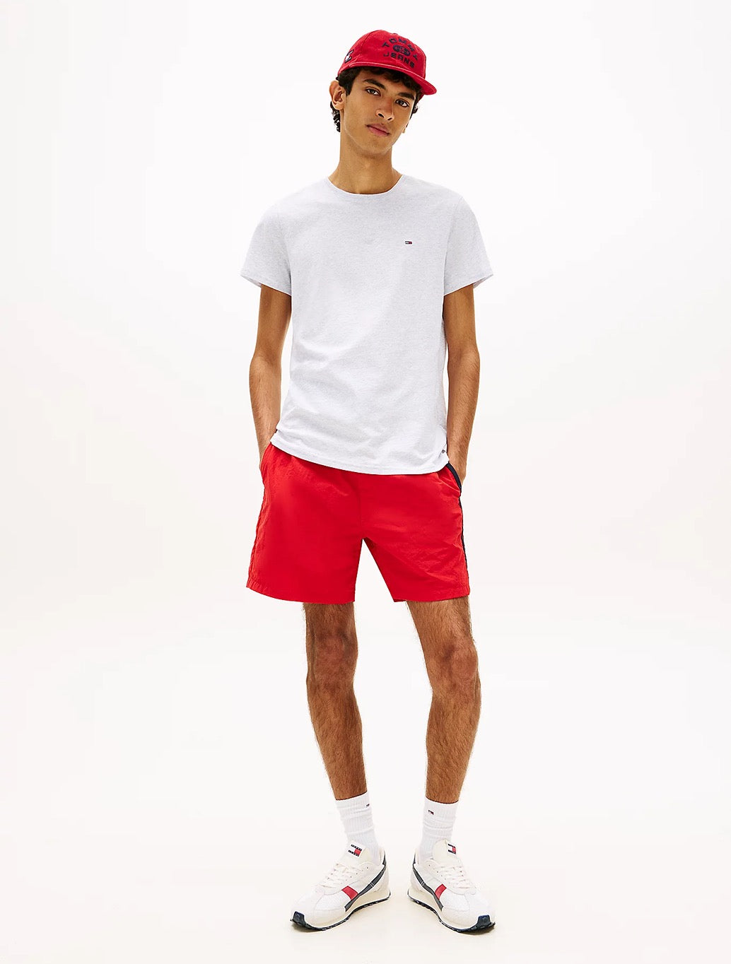 Tommy Jeans Extra Slim Fit T-Shirt in Light Grey