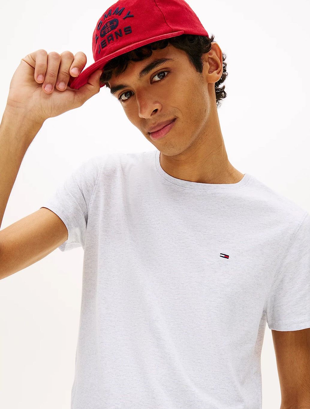 Tommy Jeans Extra Slim Fit T-Shirt in Light Grey