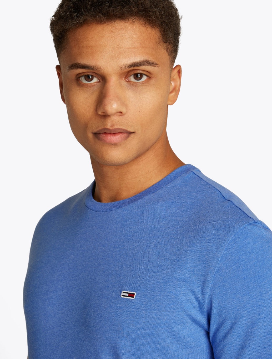 Tommy Jeans - Slim Jaspe Crew Neck T-Shirt - Blue