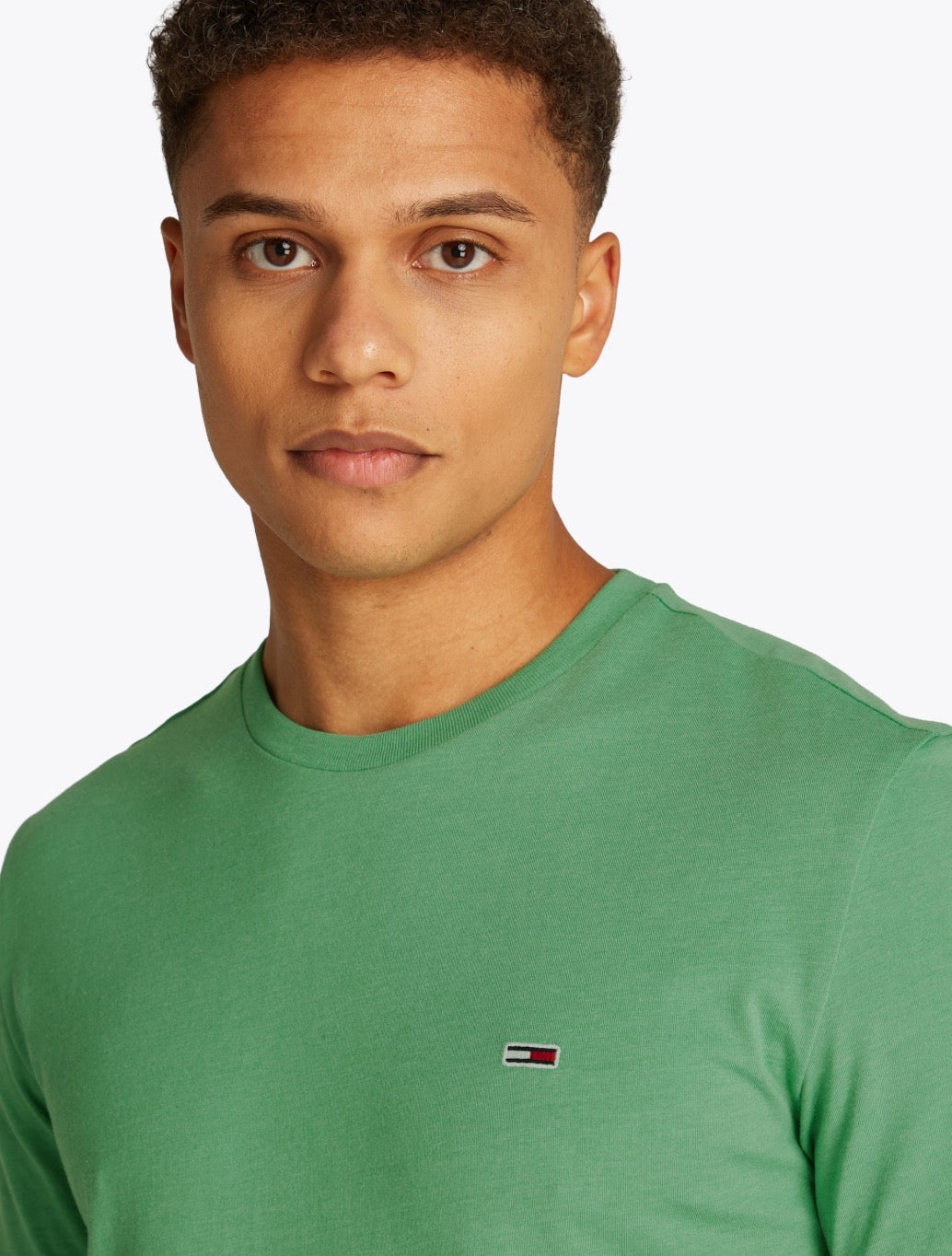 Tommy Jeans - Slim Jaspe Crew Neck T-Shirt - Green