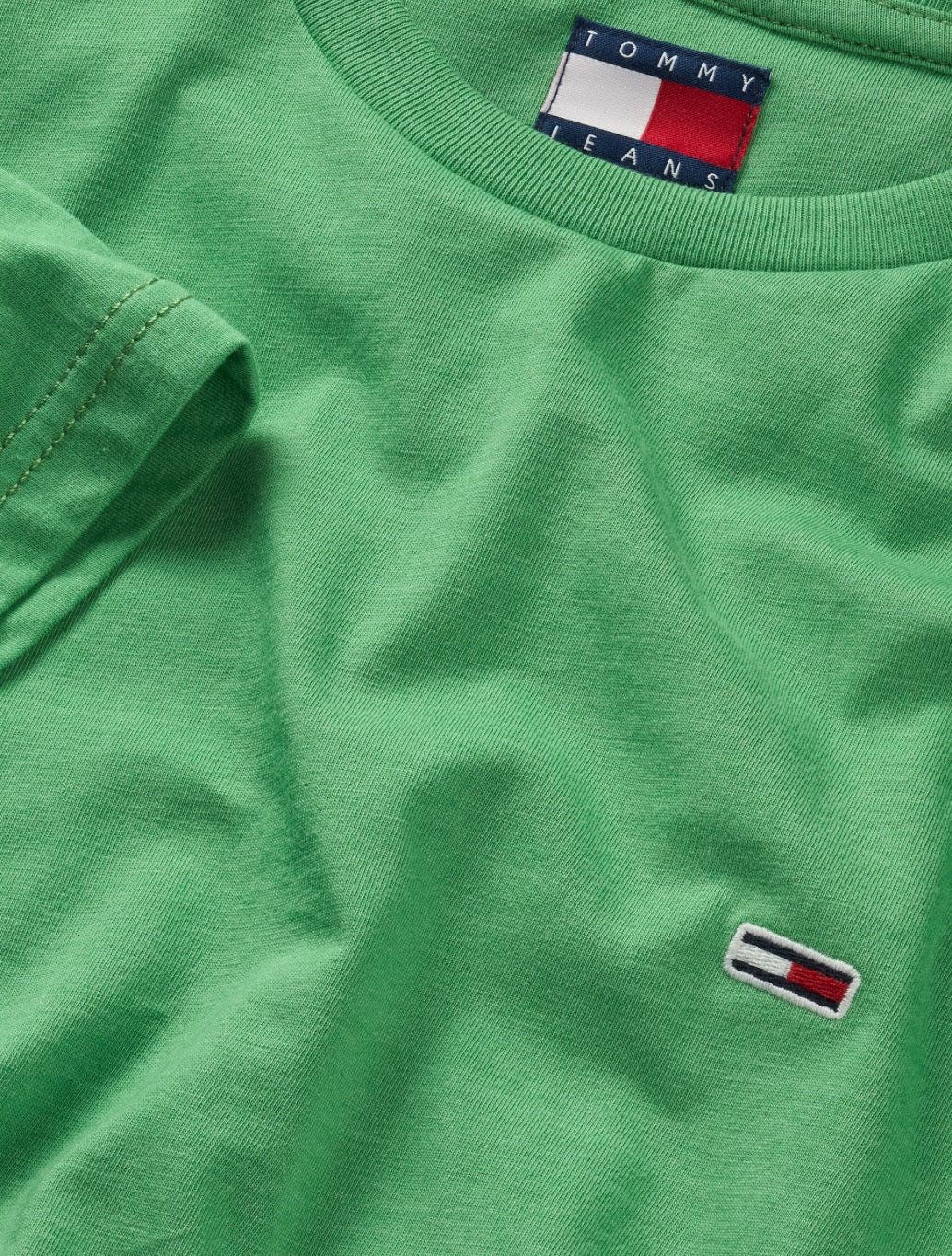 Tommy Jeans - Slim Jaspe Crew Neck T-Shirt - Green