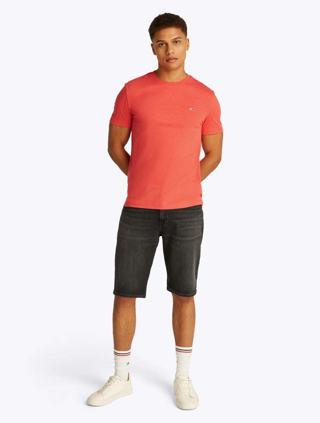 Tommy Jeans - Slim Jaspe Crew Neck T-Shirt - Orange