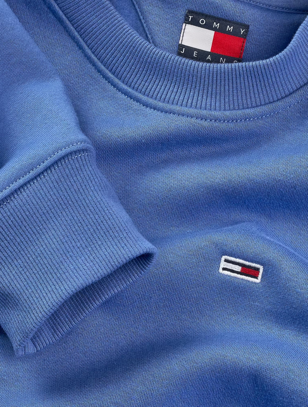Tommy Jeans - Small Flag Crew Neck Sweatshirt - Blue