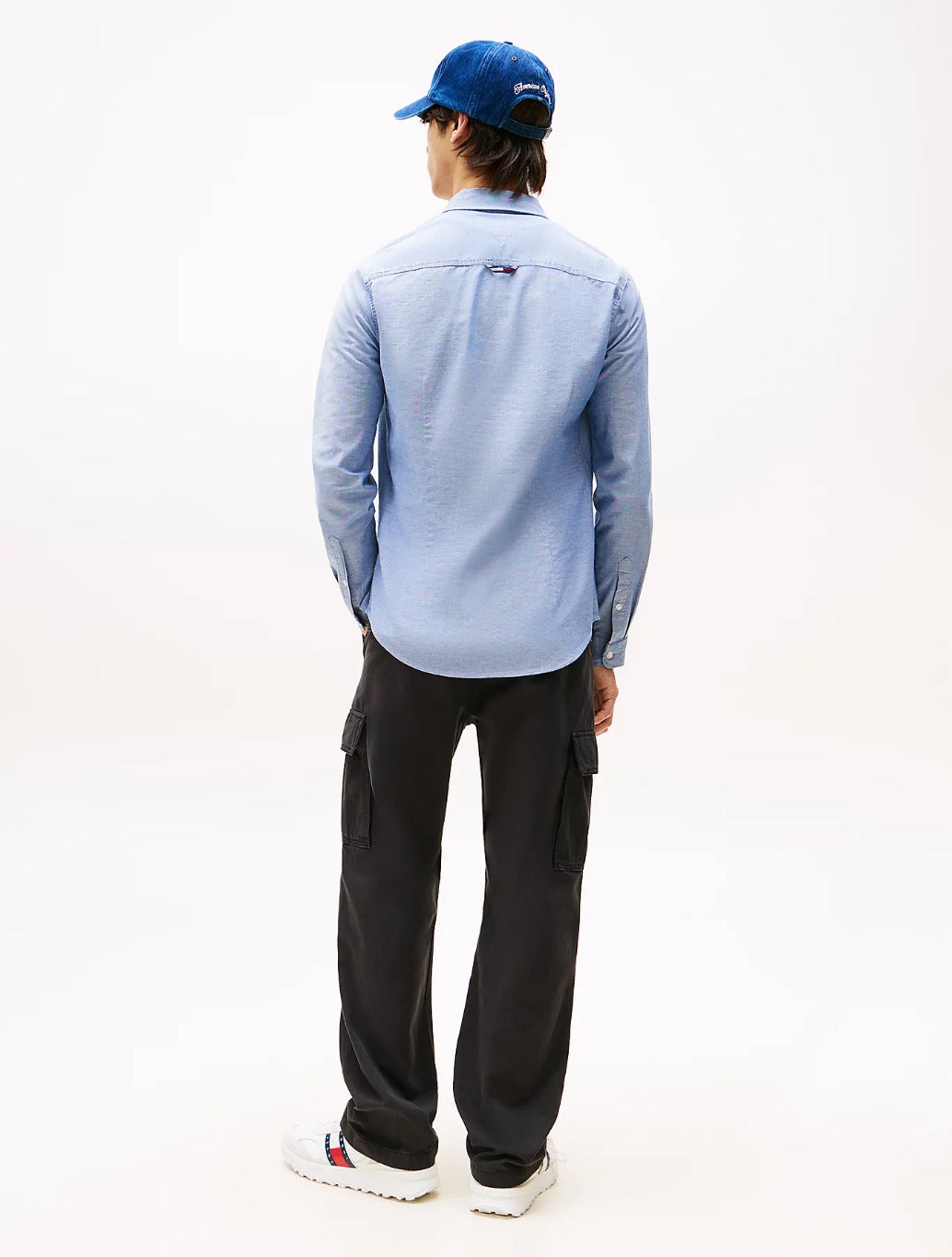 Tommy Jeans - Stretch Oxford Cotton Slim Fit Shirt - Indigo