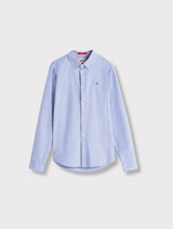 Tommy Jeans - Stretch Oxford Cotton Slim Fit Shirt - Indigo