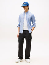 Tommy Jeans - Stretch Oxford Cotton Slim Fit Shirt - Indigo