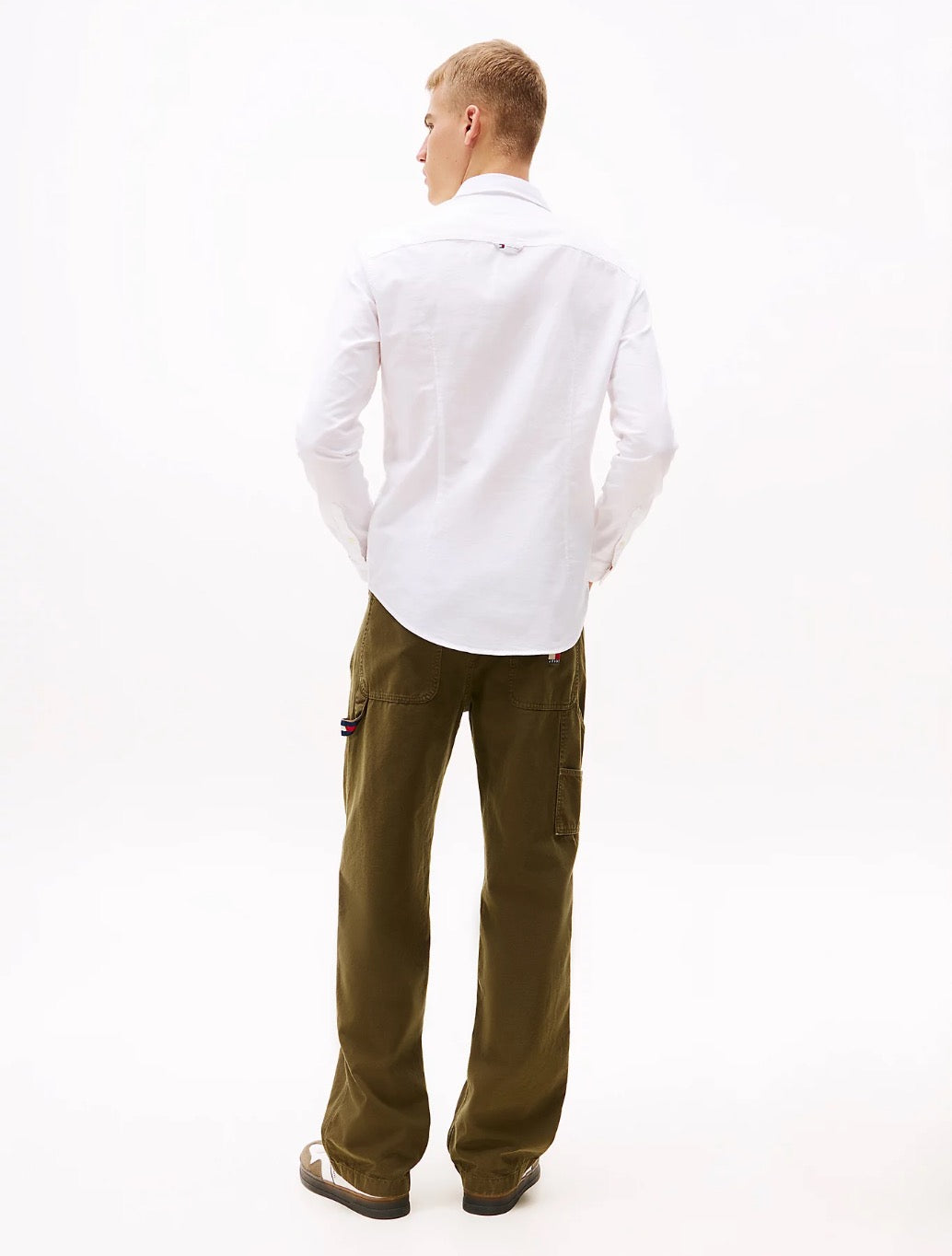 Tommy Jeans - Stretch Oxford Cotton Slim Fit Shirt - White