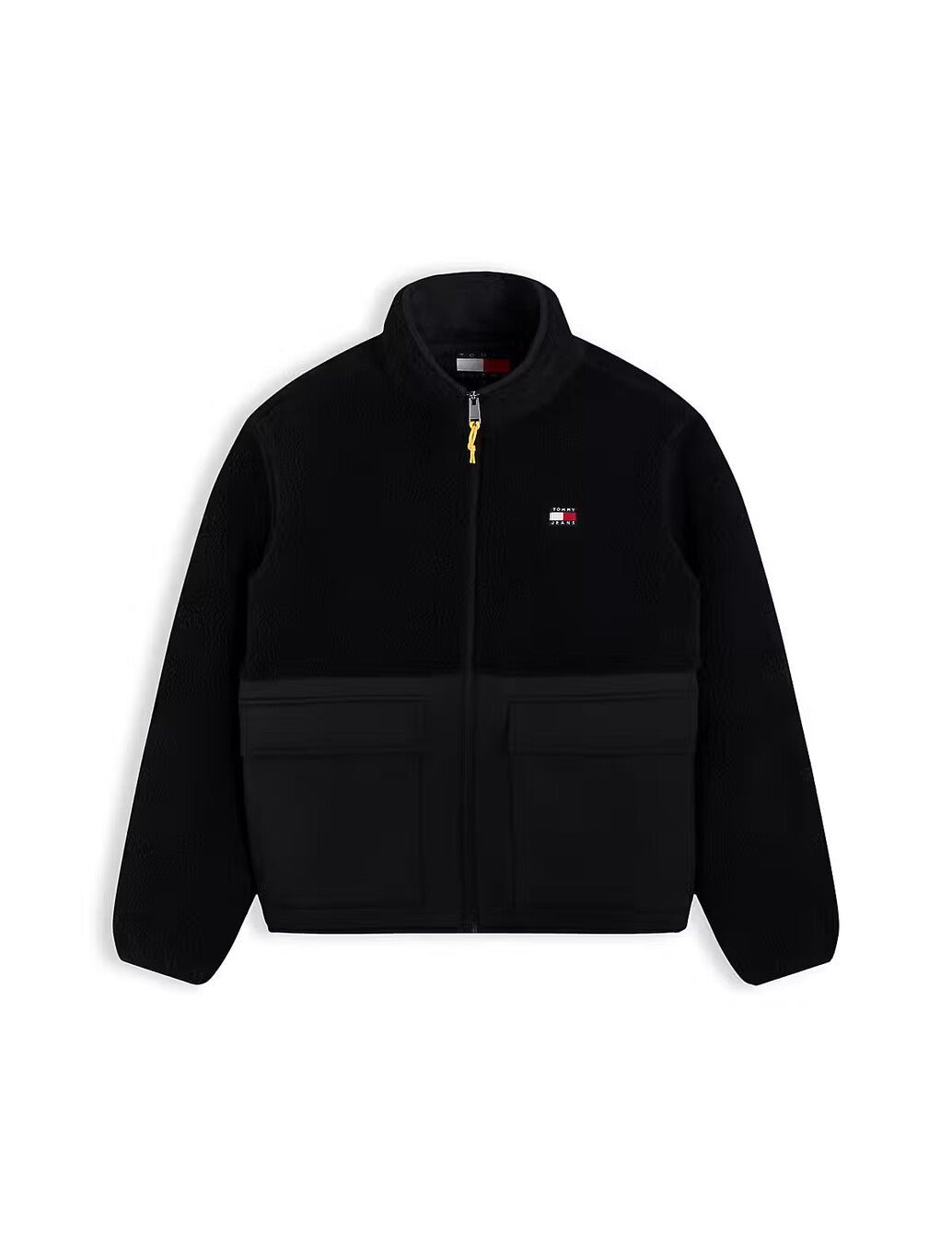 Tommy Jeans Teddy Fleece Jacket in Black