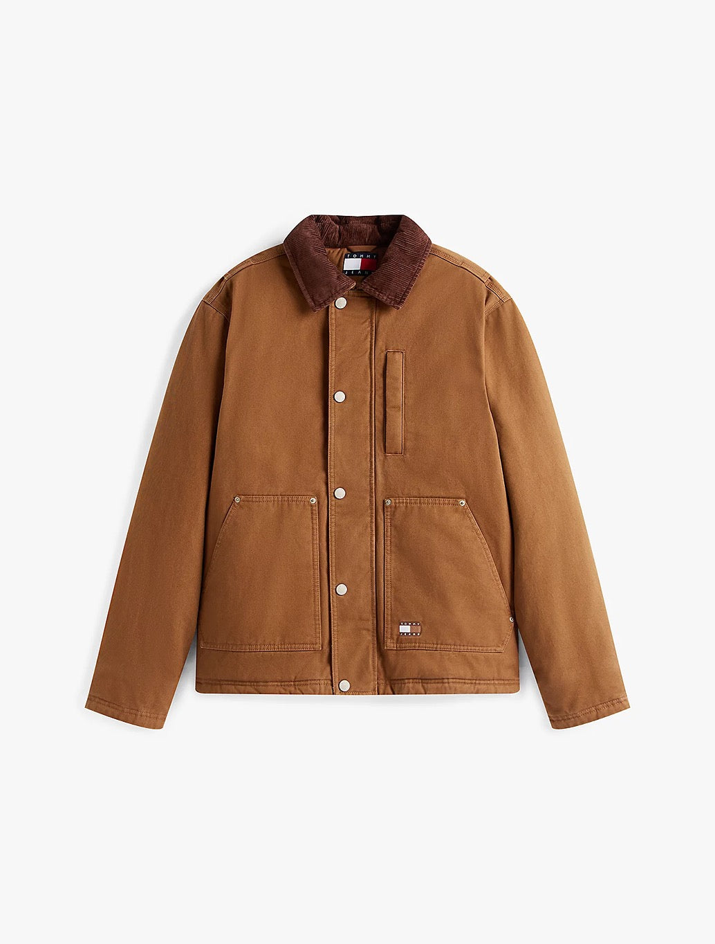 Tommy Jeans - Teddy Lined Corduroy Collar Chore Jacket - Brown