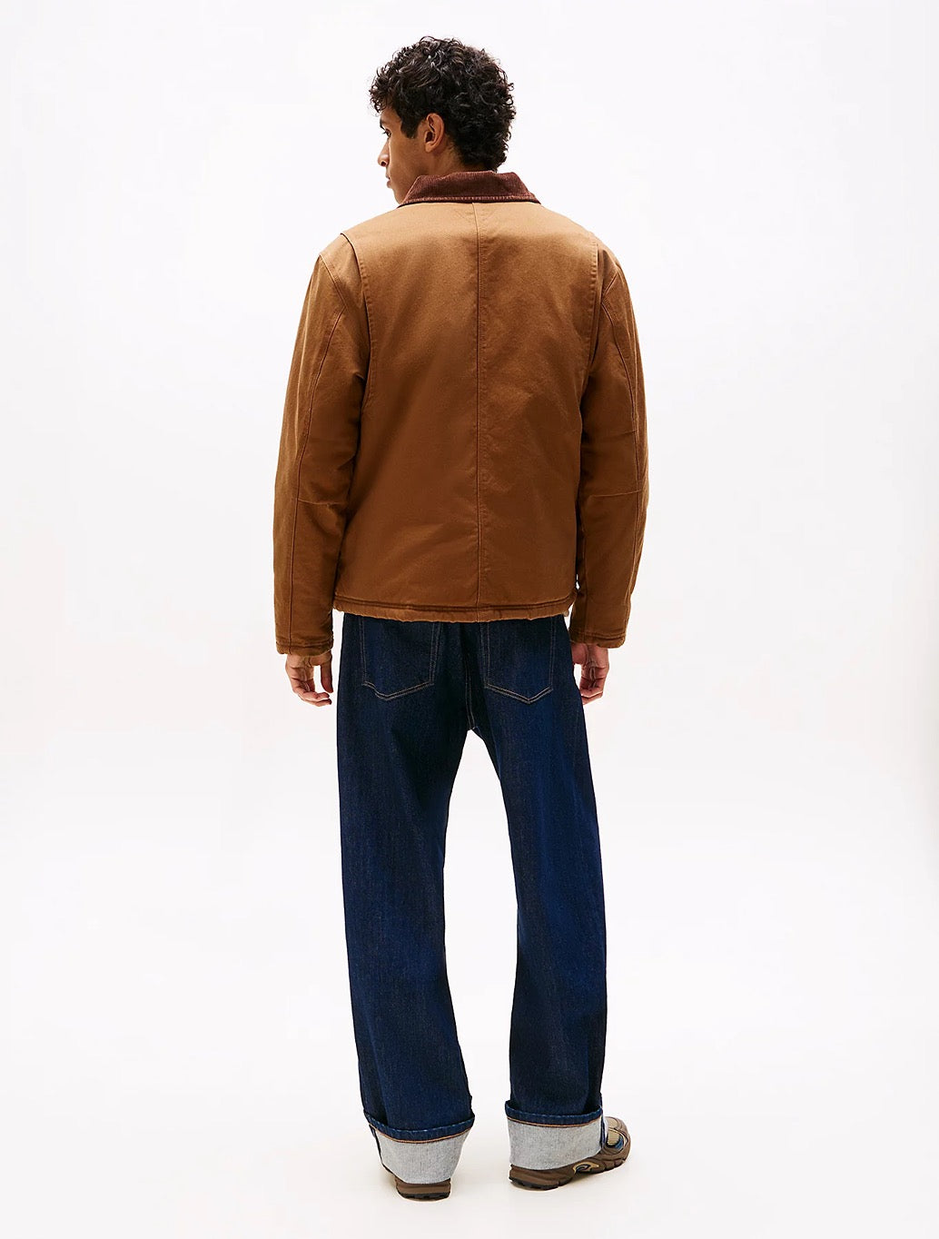 Tommy Jeans - Teddy Lined Corduroy Collar Chore Jacket - Brown