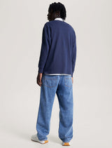 Tommy Jeans - Terry Badge Oversized Rugby Shirt - Navy