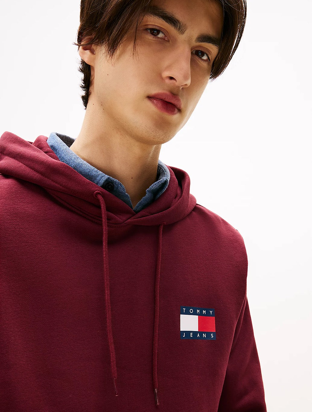 Tommy Jeans - Tommy Badge Terry Fleece Hoody - Wine