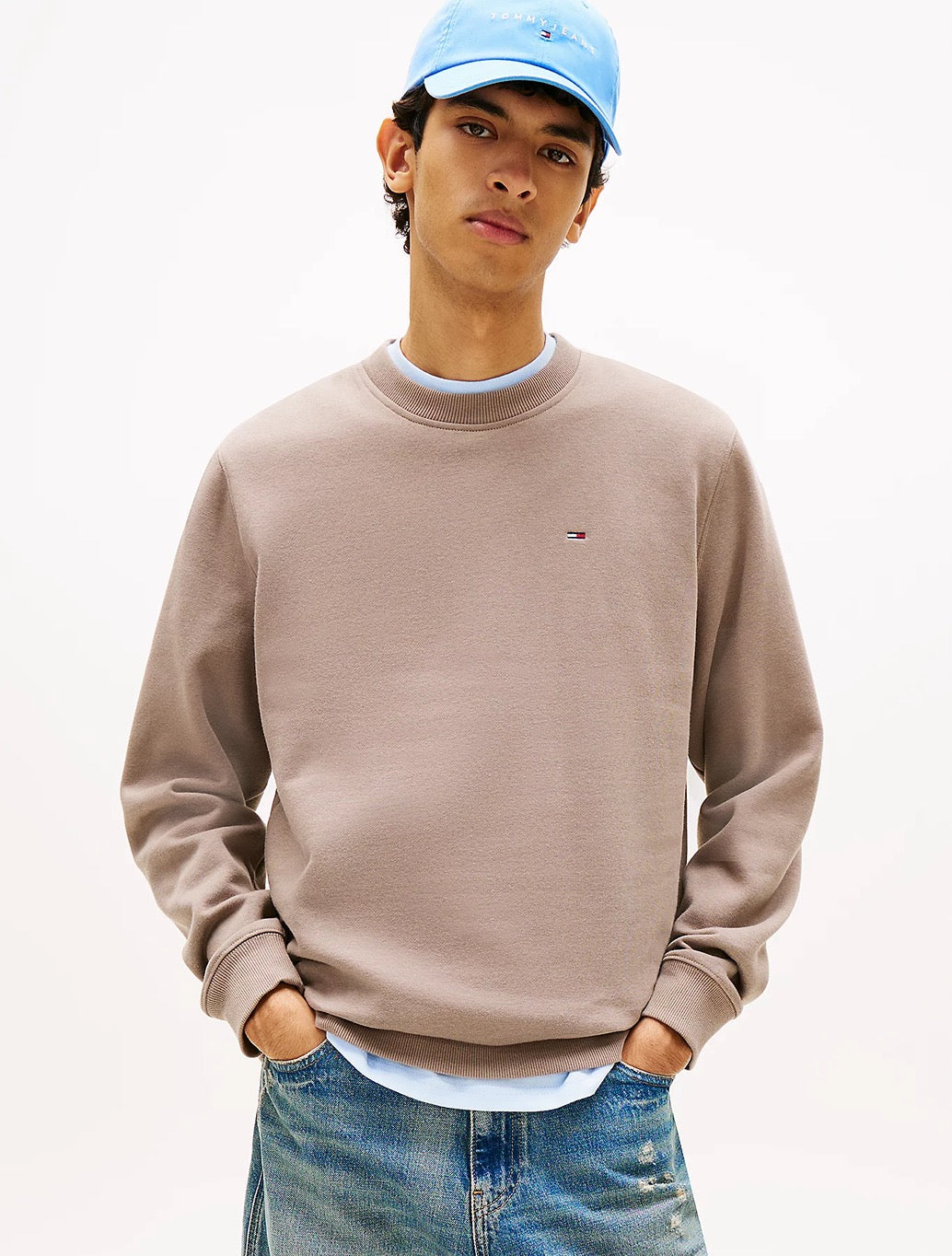 Tommy Jeans - Brushed Fleece Sweatshirt - Light Brown