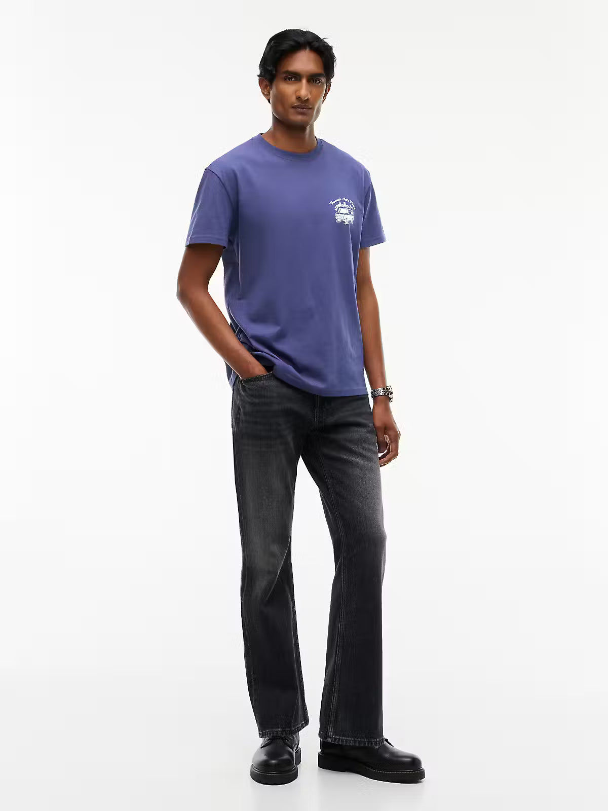 Tommy Jeans Auto Parts Back Print T-Shirt in Dark Blue