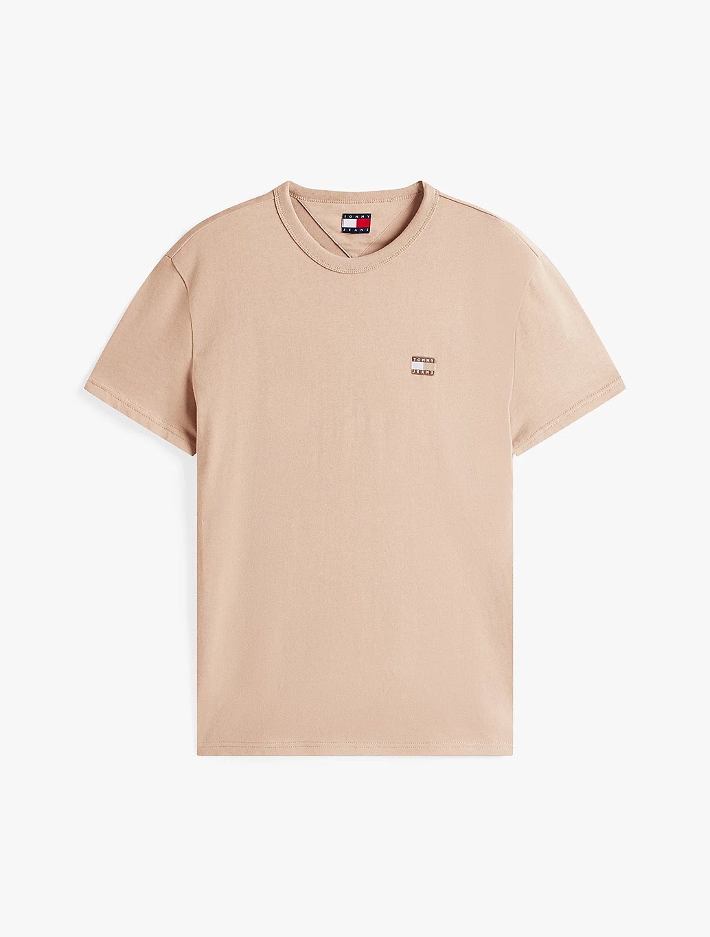 Tommy Jeans - Tonal Tommy Badge Crew Neck T-Shirt - Light Brown