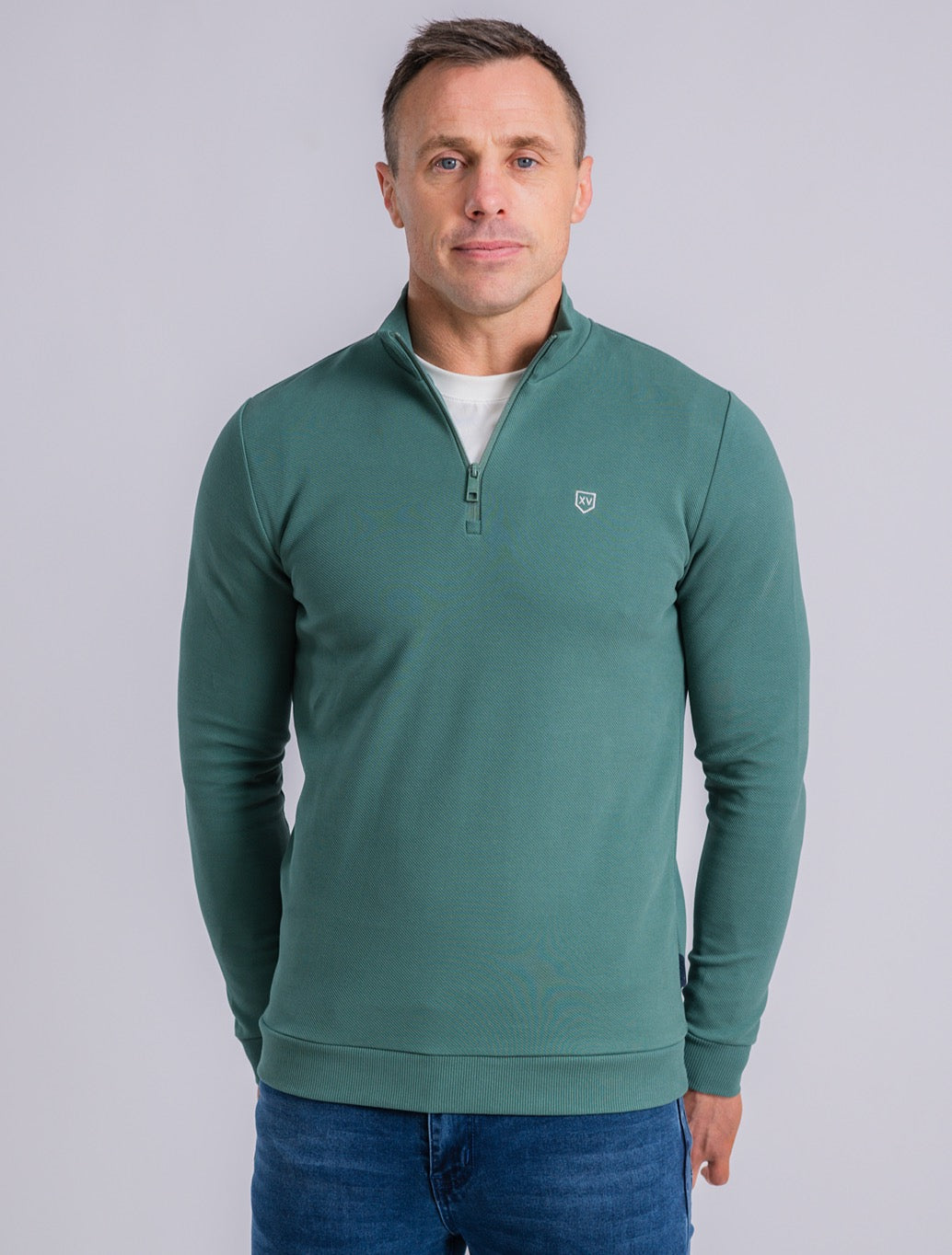 XV Kings Byron Bay Zip Sweatshirt in Green
