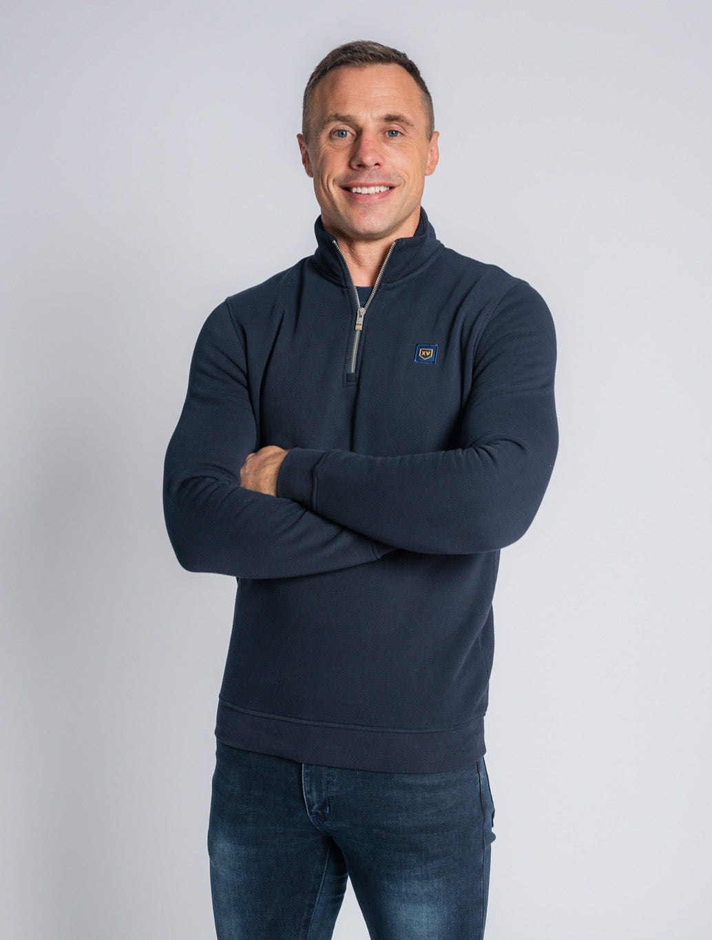 XV Kings - Danvers Quarter Zip Sweat - Navy
